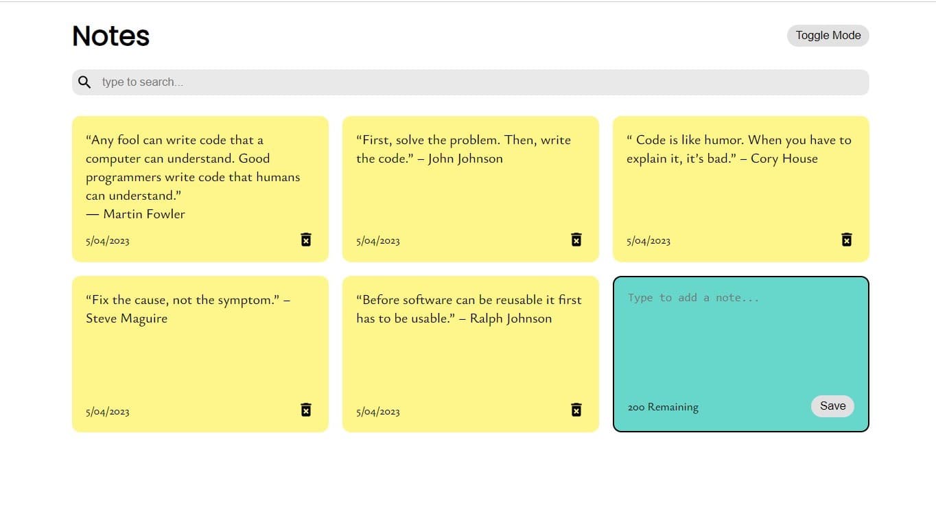 Notes App screenshot 2